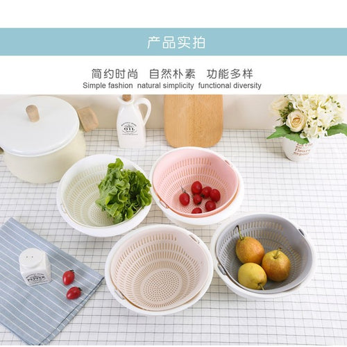 DOUBLE DRAIN VEGETABLE WASHING BASKET - HOME & LIVING | JIAG STORE Lifestyle Home Improvement