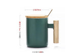 WOODEN HANDLE CERAMIC CUP -  | JIAG STORE Lifestyle Home Improvement