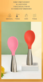 STAINLESS STEEL SILICON SPOON