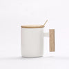 WOODEN HANDLE CERAMIC CUP -  | JIAG STORE Lifestyle Home Improvement
