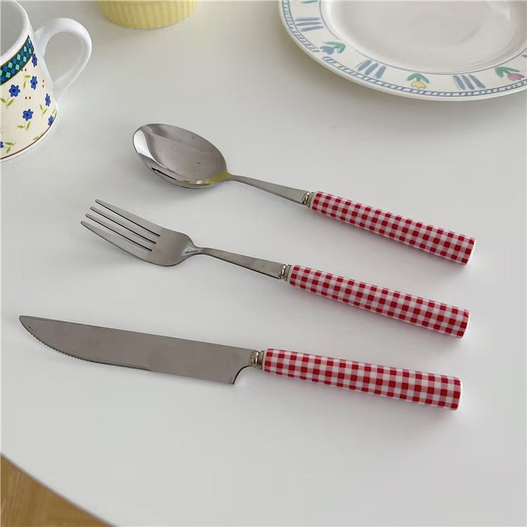 CERAMIC CUTLERY SET (KNIFE, FORK, AND SPOON)