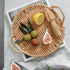 ROUND SHAPE RATTAN SNACK TRAY -  | JIAG STORE Lifestyle Home Improvement