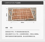 WICKER AND RATTAN SNACK TRAY -  | JIAG STORE Lifestyle Home Improvement